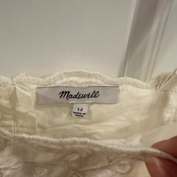 Madewell Eyelet Linen Blend Crop Tank Top - Picture 5 of 5